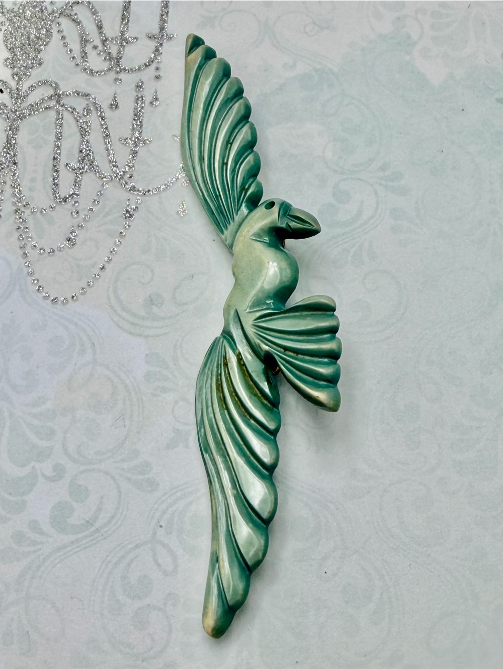 🎃🎃Vintage Bird Brooch #cz308